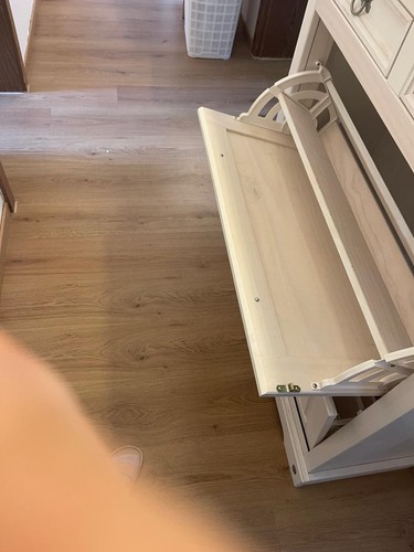 Schuhkommode weiß aufklappen - weiß,