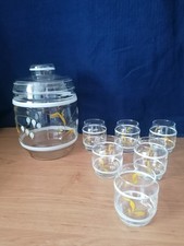 DDR  Bowle Set, Gefäß und 6 Bowlegläser