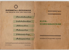 [K-248] Heft der DDR:  Rheinmetall - Klein-Schreibmaschine - Gebrauchsanwsung