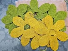 9 große Sisalblumen