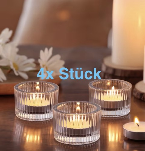 Teelichtglas aus glas - (neu),