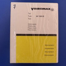 Vibromax AV1300 D Vibrationsplatte Bedienungsanleitung + Ersatzteilliste - 1999