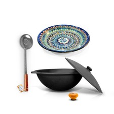 Gusseisen Kazan 12 L Holzgriff