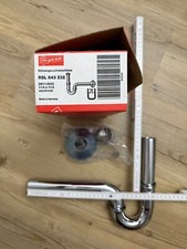 Verchromter Röhrensiphon 11/4“ Lang - Siphon Ablauf Abfluß - (Viega)