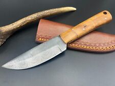 Bowie Damastmesser HANDARBEIT Damast Jagdmesser Messer Olivenholz XL #29