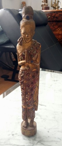 Buddhafigur holz cm - buddhafigur, holz,39