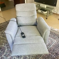 KUES Fernsehsessel, elektrisch, grauer Stoffbezug, ideal für Senioren,  Hamburg