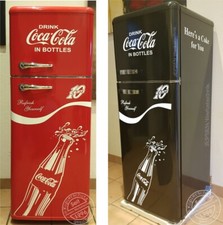 Aufkleber Set K1 Coca Cola 7 teilig weiß glanz für ihren Kühlschrank ect