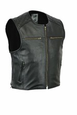 Herren Jeans Lederweste aus