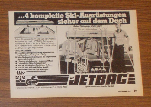 Seltene werbung jetbag - werbung, ski