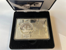 1 Oz 999er Silbermünze Springbock Familie im 3 oz Barren Silberauflage