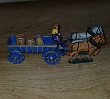 Vintage Zinn Pferdegespann 14