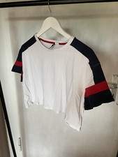 Damen T-Shirt bauchfrei weiß