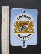Freistaat Bayern Wappen Grenzschild Sticker Aufkleber Reklame Werbung