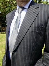 HUGO BOSS ★ SELECTION Anzug Hose Sakko Einreiher GILBERT TOWER  S 120 schwarz 52