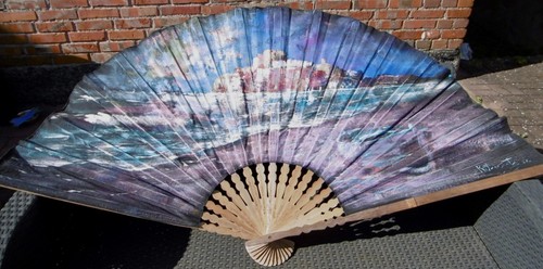 Vintage wandbild fächer - vintage,