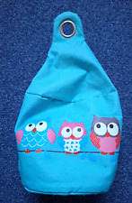 Türstopper blau mit kleinen Eulen/Eule und großer Öse für z.B.: Luftballons