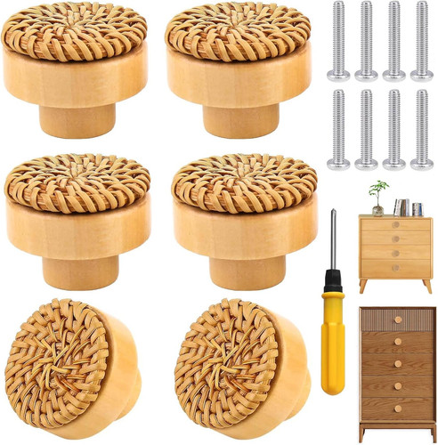 Rattan möbelknöpfe stück - 6,