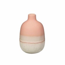 Sass & Belle Mojave Glasur Rosa Vase Wohnaccessoire Rustikal Blume Steinzeug Topf