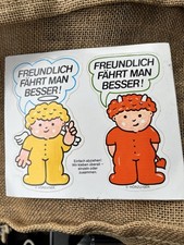 Vintage Aufkleber .Freundlich