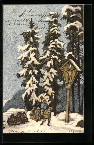 Künstler ernst e - künstler-ak,