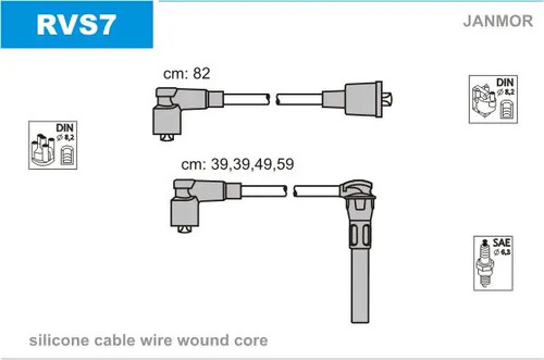 Zündkabel silbergrau rvs7 - zündkabel,