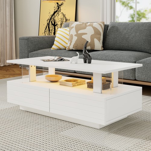 Couchtisch 100x50cm mit led - couchtisch,