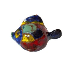 Kleiner Kugelfisch, bunt,  Keramik, Handarbeit, Unikat, Garten oder Innenbereich