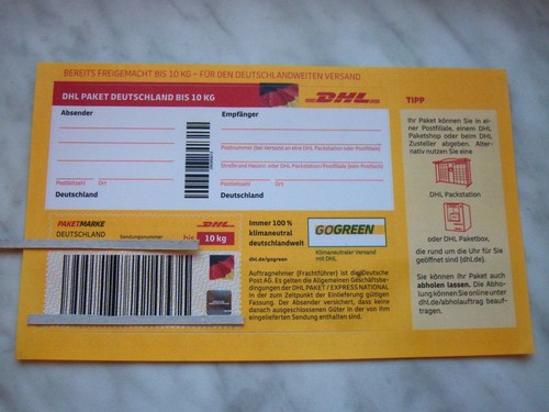 Dhl versandmarke versandlabel - dhl,