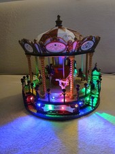 Weihnachtsdorf Nostalgisches  Karussell mit Licht und 8 Melodien , Stromkabel