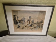 Farb Radierung Peter Götz Pallmann Triberinsel gerahmt Signiert Limitiert 1/25 