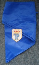 Original DDR Pioniere Halstuch Jungpionier Blau Ärmelaufnäher JP gestickt