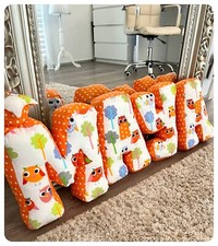 MAYA 3D Buchstaben orange Eulenmotiv aus Stoff