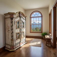 Bauernschrank Schrank Kleiderschrank Wohnzimmerschrank Landhaus Barockschrank