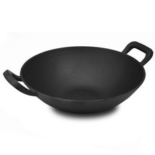 FireRocket Wok Ø 34cm Gusseisen Grill-Wok Cast Iron Pan Gusseisen für Gasgrill