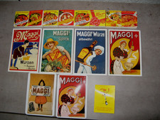 MAGGY  MINI  KOCHBÜCHER -KARTEN- BLECHSCHILDER-MINI MAGGY LÖFFEL PIN