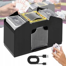 Poker Kartenmischer elektrische Kartenmischmaschine f. 4 Decks batteriebetrieben
