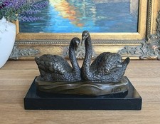 Bronzefigur Schwan Bronze