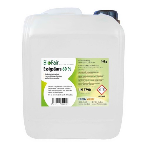 10kg essigsäure - 10kg, 60%