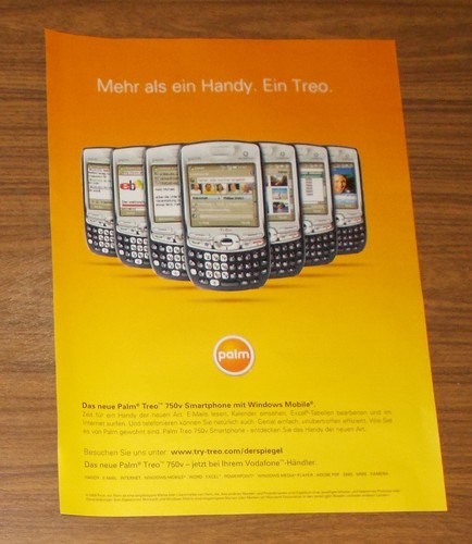 Seltene werbung palm treo - werbung,