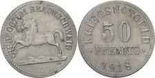 Herzogtum Braunschweig 50 Pfennig 1918  Original Münze #S108