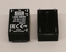 Mean Well LDD-600H DC/DC Led Driver IN:9-56V OUT:2-52V 600mA TH dimmbar PWM