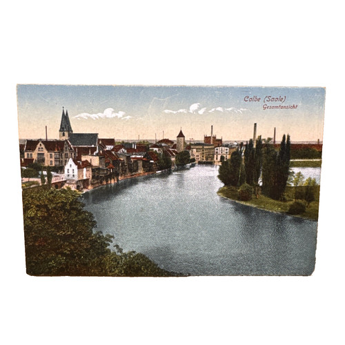 Postkarte calbe saale - postkarte,