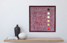 Abstrakte Zeitgenössische Kunst Leinwand Bild 40x40 cm Acryl Unikat Original