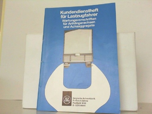 Kundendienstheft für