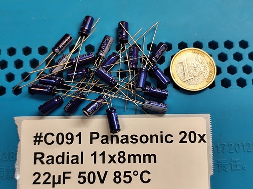 20x panasonic low esr - panasonic, 22uf