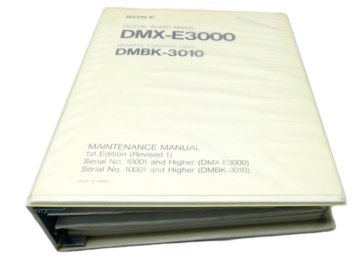 Sony dmx e3000 dmbk 3010 - sony, dmx-e3000
