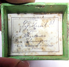 Pyrolusit xx von Ilmenau in Thüringen  mit historischem Etikett