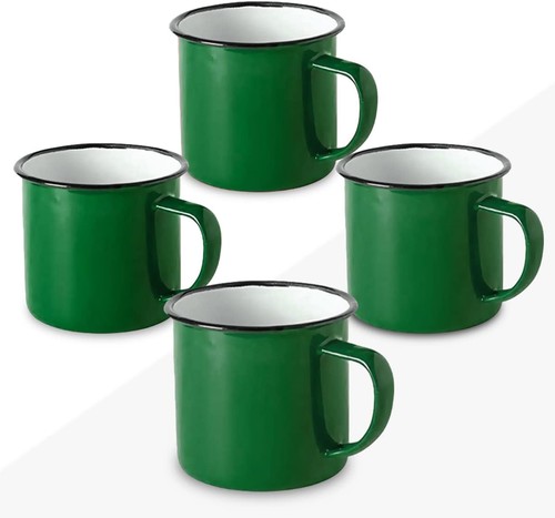 4er set retro emaillebecher - 4er-set, retro-emaillebecher