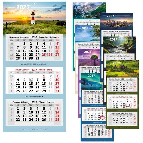 Bildkalender monatskalender - bildkalender, 3-monatskalender